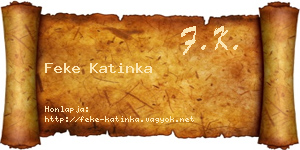 Feke Katinka névjegykártya